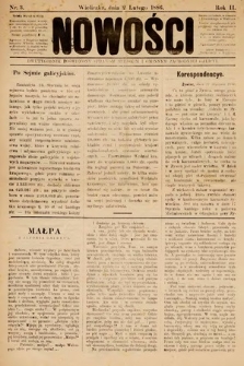 Nowości : dwutygodnik poświęcony sprawom miejskim i gminnym zachodniej Galicji. 1886, nr 3