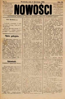 Nowości : dwutygodnik poświęcony sprawom miejskim i gminnym zachodniej Galicji. 1886, nr 7