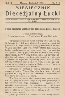 Miesięcznik Diecezjalny Łucki. 1935, nr 3-4