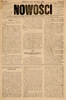 Nowości : dwutygodnik poświęcony sprawom miejskim i gminnym zachodniej Galicji. 1886, nr 10
