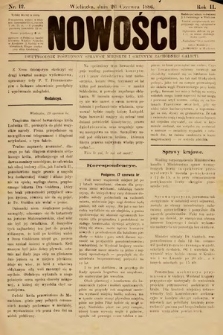 Nowości : dwutygodnik poświęcony sprawom miejskim i gminnym zachodniej Galicji. 1886, nr 12