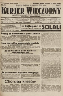 Kurjer Wieczorny : poświęcony sprawom ekonomicznym, giełdowym i politycznym. 1924, nr 221