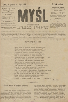 Myśl : dwutygodnik literacko-społeczny. 1894.07.19 (zamiast 15.)