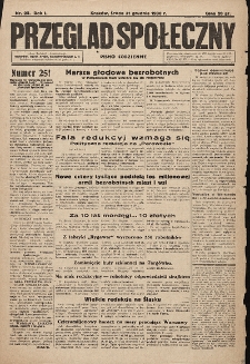 Przegląd Społeczny. 1930, nr 25