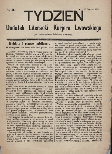 Tydzień : dodatek literacki „Kurjera Lwowskiego”. 1893, nr 3