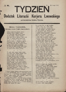 Tydzień : dodatek literacki „Kurjera Lwowskiego”. 1893, nr 8