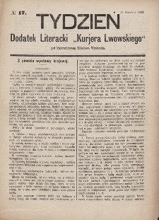 Tydzień : dodatek literacki „Kurjera Lwowskiego”. 1893, nr 17