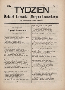 Tydzień : dodatek literacki „Kurjera Lwowskiego”. 1893, nr 19