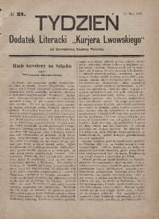 Tydzień : dodatek literacki „Kurjera Lwowskiego”. 1893, nr 21