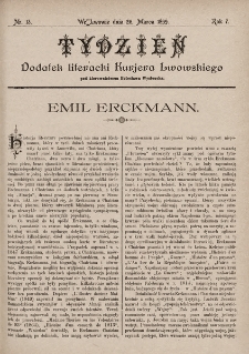 Tydzień : dodatek literacki „Kurjera Lwowskiego”. 1899, nr 13