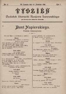 Tydzień : dodatek literacki „Kurjera Lwowskiego”. 1899, nr 17