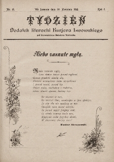 Tydzień : dodatek literacki „Kurjera Lwowskiego”. 1899, nr 18