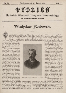 Tydzień : dodatek literacki „Kurjera Lwowskiego”. 1899, nr 35
