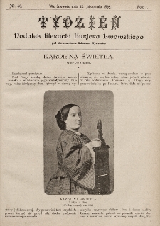 Tydzień : dodatek literacki „Kurjera Lwowskiego”. 1899, nr 46