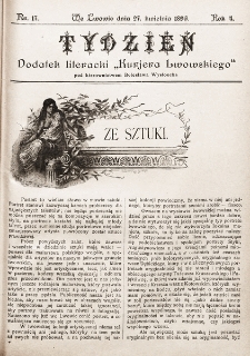 Tydzień : dodatek literacki „Kurjera Lwowskiego”. 1896, nr 17