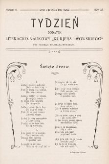Tydzień : dodatek literacko-naukowy „Kurjera Lwowskiego”. 1903, nr 18