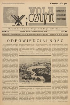 Wola i Czyn : czasopismo społeczno-polityczne. 1938, nr 19