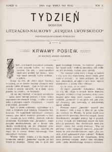 Tydzień : dodatek literacko-naukowy „Kurjera Lwowskiego”. 1902, nr 11
