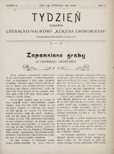 Tydzień : dodatek literacko-naukowy „Kurjera Lwowskiego”. 1902, nr 44