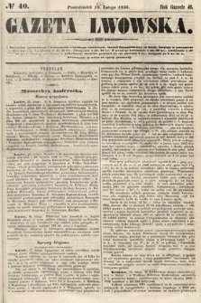 Gazeta Lwowska. 1856, nr 40