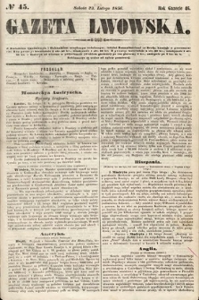 Gazeta Lwowska. 1856, nr 45