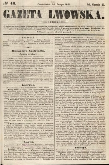 Gazeta Lwowska. 1856, nr 46