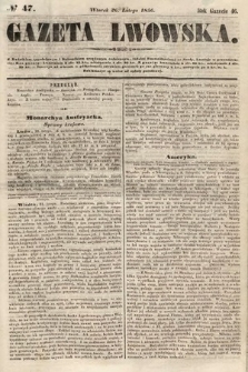 Gazeta Lwowska. 1856, nr 47