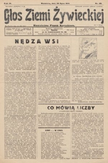 Głos Ziemi Żywieckiej : niezależne pismo narodowe. 1931, nr 33