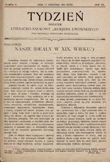 Tydzień : dodatek literacko-naukowy „Kurjera Lwowskiego”. 1904, nr 16