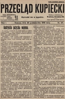 Przegląd Kupiecki. 1919, nr 27