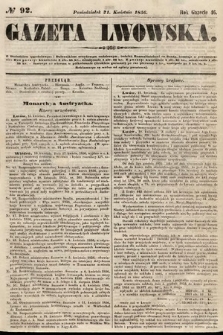 Gazeta Lwowska. 1856, nr 92