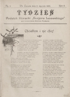 Tydzień : dodatek literacki „Kurjera Lwowskiego”. 1894, nr 2