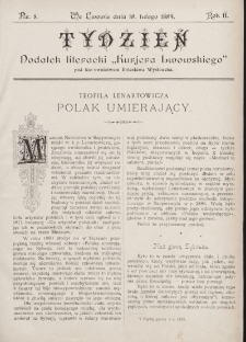 Tydzień : dodatek literacki „Kurjera Lwowskiego”. 1894, nr 8