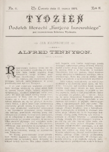 Tydzień : dodatek literacki „Kurjera Lwowskiego”. 1894, nr 11