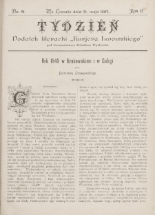 Tydzień : dodatek literacki „Kurjera Lwowskiego”. 1894, nr 21