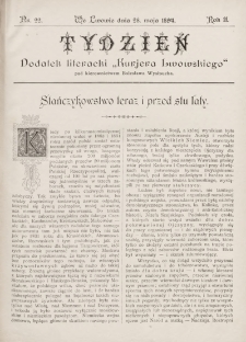 Tydzień : dodatek literacki „Kurjera Lwowskiego”. 1894, nr 22