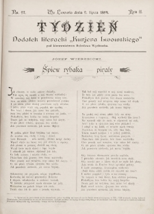 Tydzień : dodatek literacki „Kurjera Lwowskiego”. 1894, nr 27