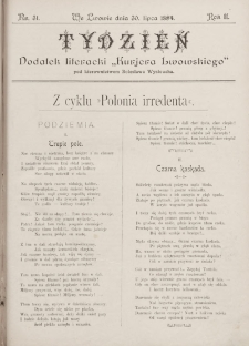 Tydzień : dodatek literacki „Kurjera Lwowskiego”. 1894, nr 31