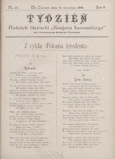 Tydzień : dodatek literacki „Kurjera Lwowskiego”. 1894, nr 37