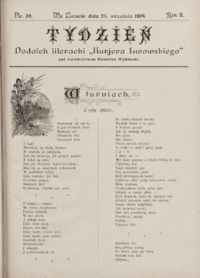 Tydzień : dodatek literacki „Kurjera Lwowskiego”. 1894, nr 39