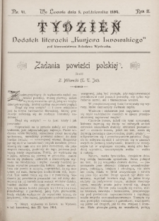 Tydzień : dodatek literacki „Kurjera Lwowskiego”. 1894, nr 41
