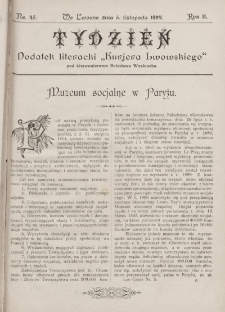 Tydzień : dodatek literacki „Kurjera Lwowskiego”. 1894, nr 45