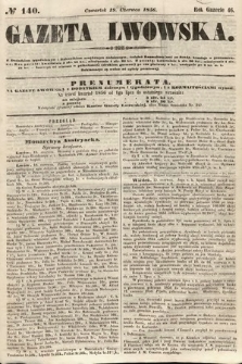 Gazeta Lwowska. 1856, nr 140