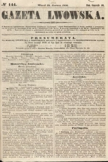 Gazeta Lwowska. 1856, nr 144