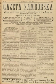 Gazeta Samborska : pismo poświęcone sprawom ekonomicznym i społecznym okręgu: Sambor, Stary Sambor, Turka. 1907, nr 18
