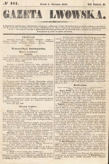 Gazeta Lwowska. 1856, nr 181
