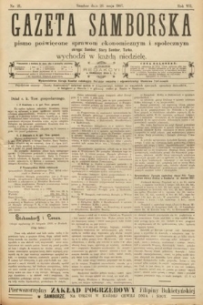 Gazeta Samborska : pismo poświęcone sprawom ekonomicznym i społecznym okręgu: Sambor, Stary Sambor, Turka. 1907, nr 21