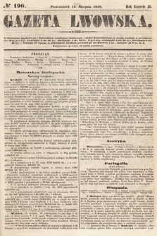 Gazeta Lwowska. 1856, nr 190