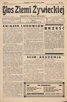 Głos Ziemi Żywieckiej : tygodnik społeczno-narodowy. 1930, nr 98