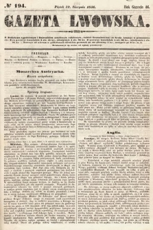 Gazeta Lwowska. 1856, nr 194